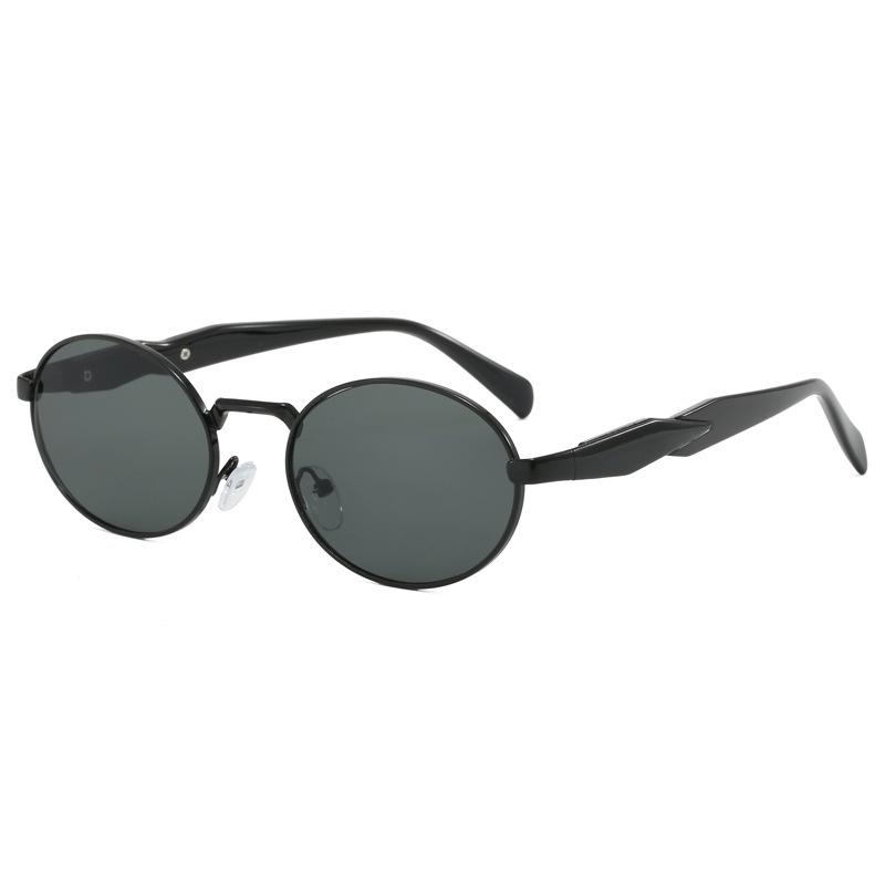 Retro Oval Frame Sunglasses: European & American Hip Hop Style with UV Protection for Men & Women