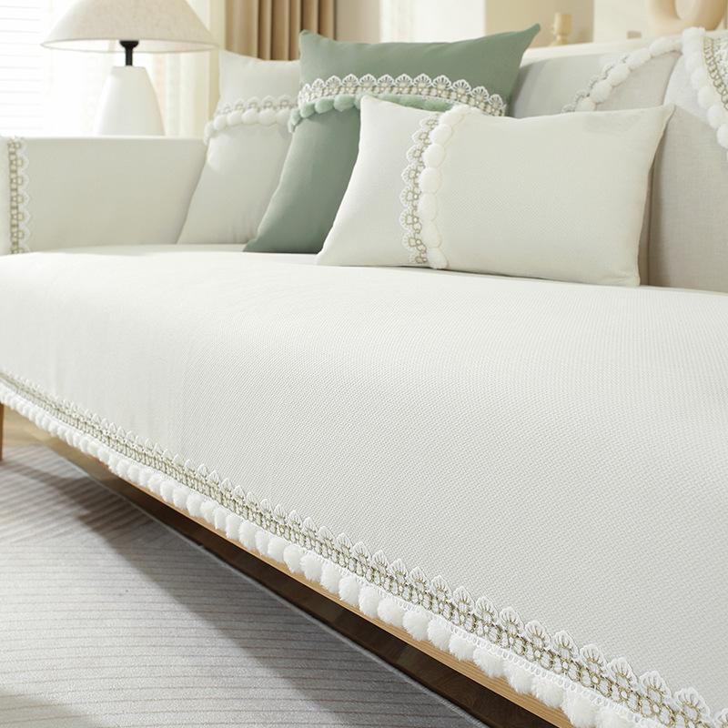 

Подушка для дивана Four Seasons Универсальная меховая подушечка из кружева синели Нескользящие подушки для сидений в гостиной Высококачественный чехол на спинку дивана Полотенце 70*70cm