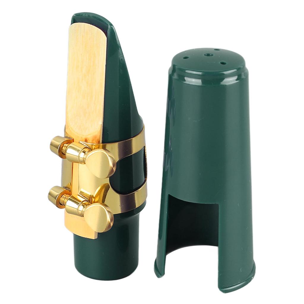 Alto Saxophone Mouthpiece Kit Sax Cover Ligature Reed Instrument Accessories for Replacement Green