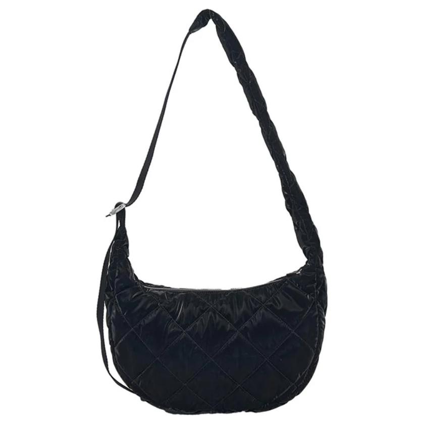 New MLB New York Yankees Collaboration PU Polyurethane Portable Crossbody Bag Shoulder Bag Regular Women's Black 3ABQL064N-50BKS-BLACK