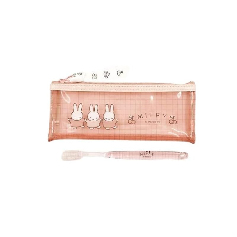 

toothbrush pouch pink good friend patch miffy