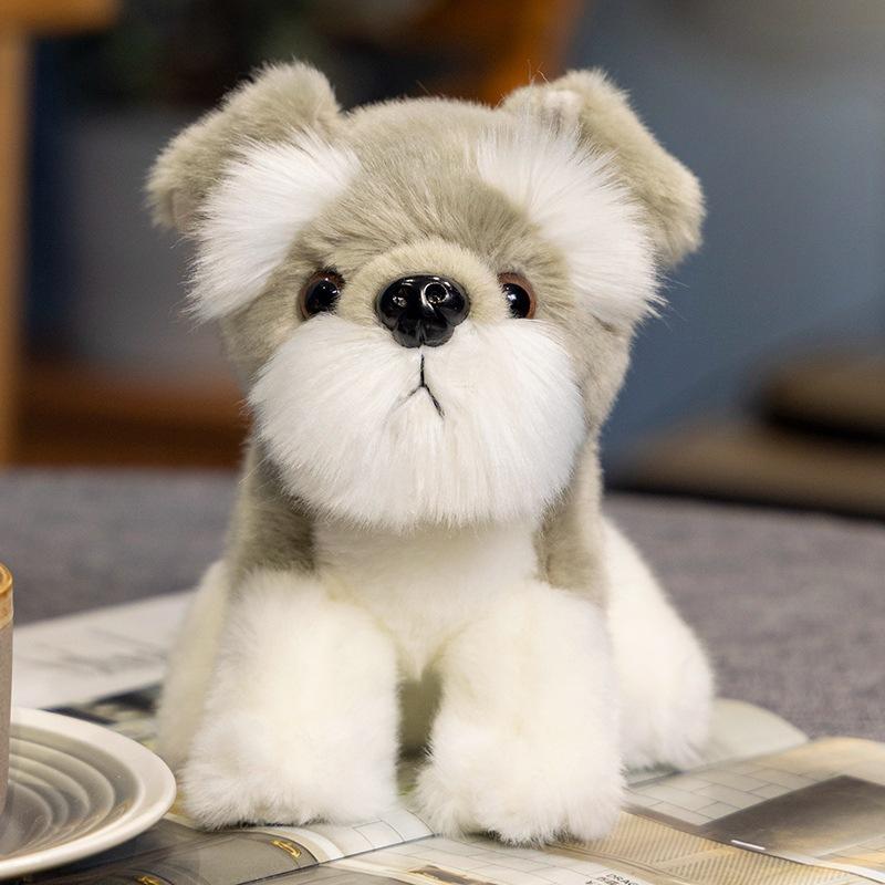 Cute simulation puppy dog Shiba Inu Schnauzer doll plush toy Rottweiler doll children soothing rag doll