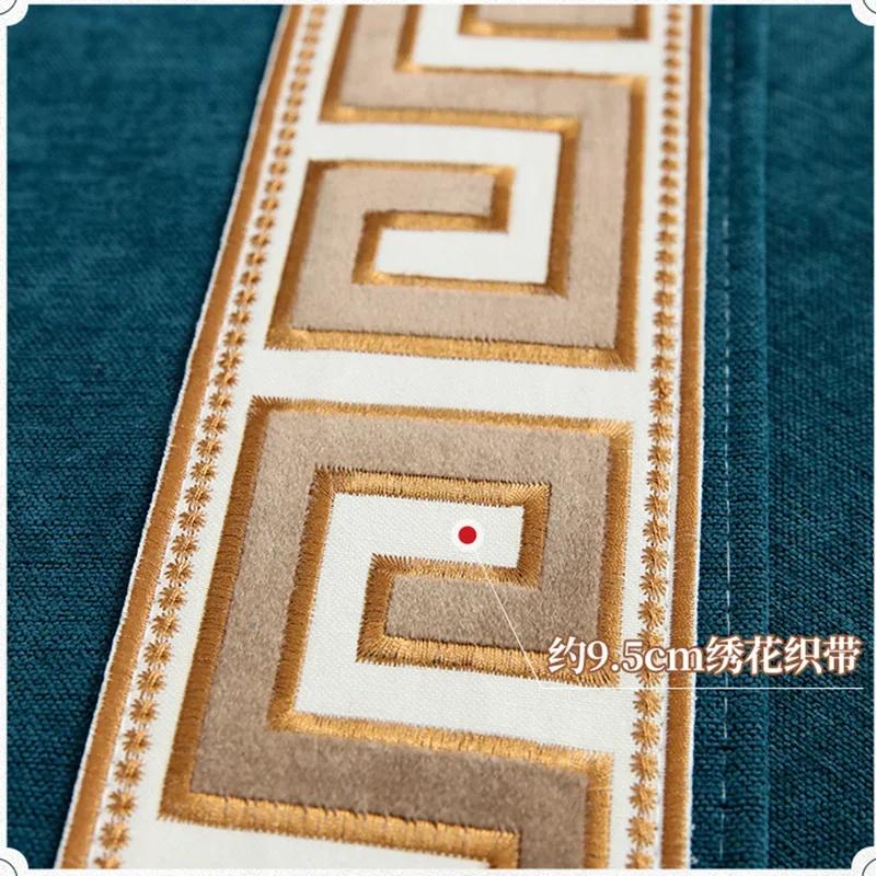 Four Season Universal Sofa Cover Chenille Gold Thread Embroidery Non-slip Towel Pillowcase Decore Home L-shaped Sofa Cushion