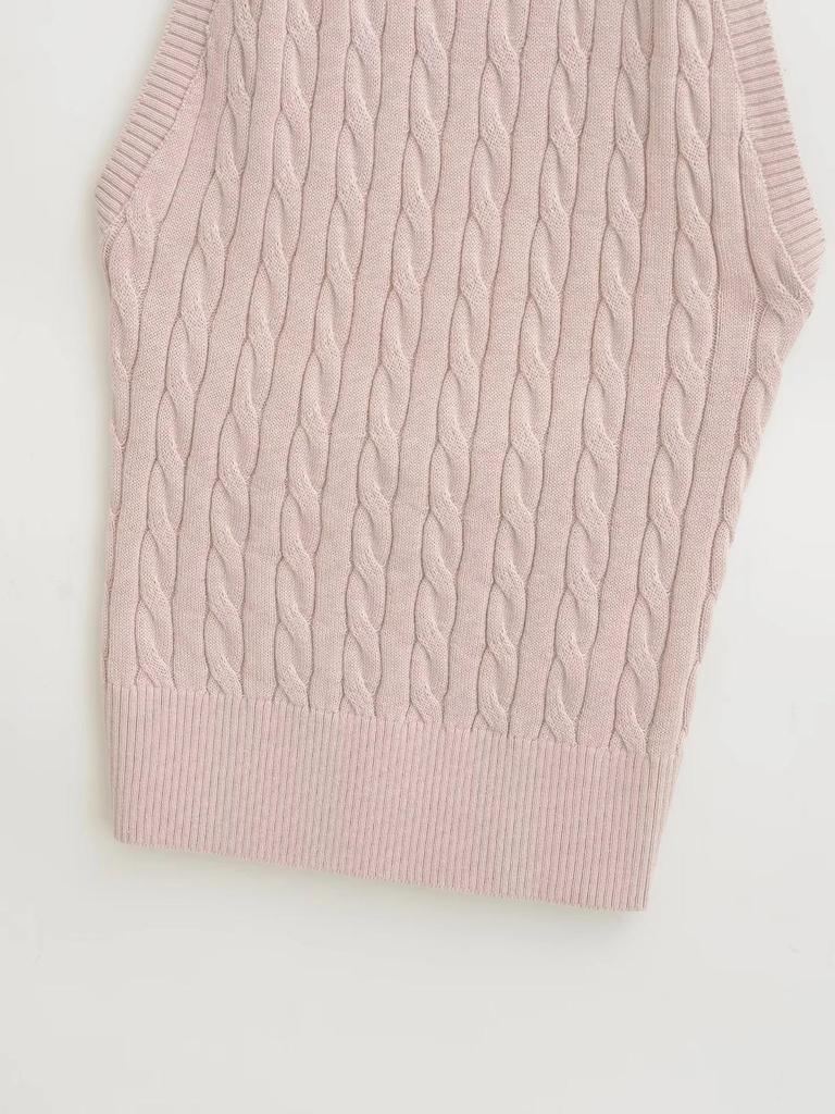 Spicy Retro Cable Knit Halter Backless Tank - Women's Autumn/Winter Slim Fit Sleeveless Top