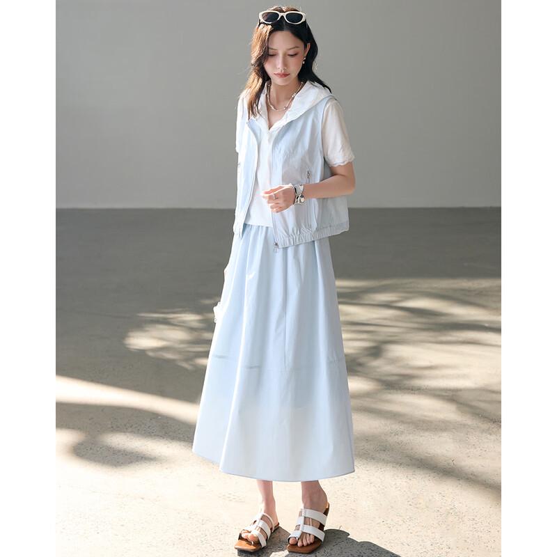 TERRE BLEUE Sleeveless Skirt Suit