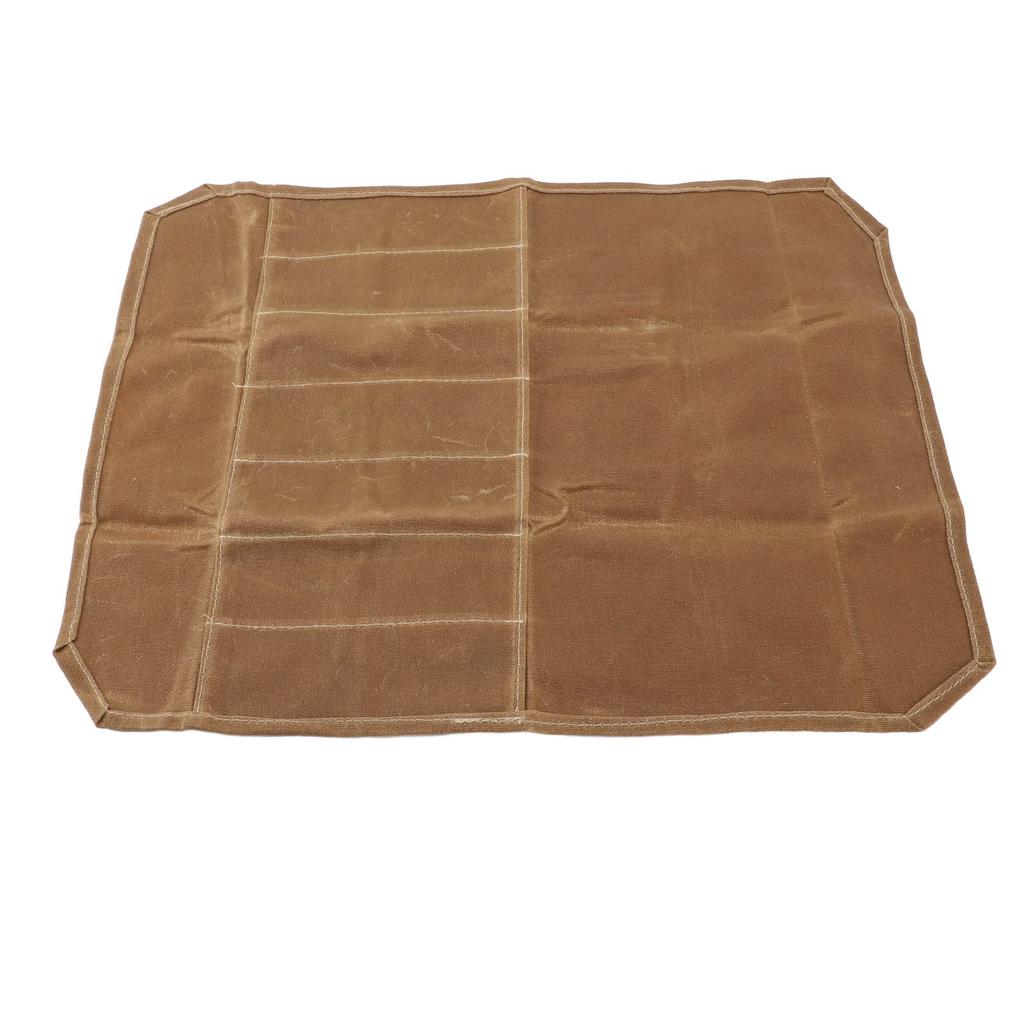 Chef Knife Roll Bag Portable Waterproof Waxed Canvas Knife Carrier Roll For Picnic Camping Barbecue Kitchen Khaki