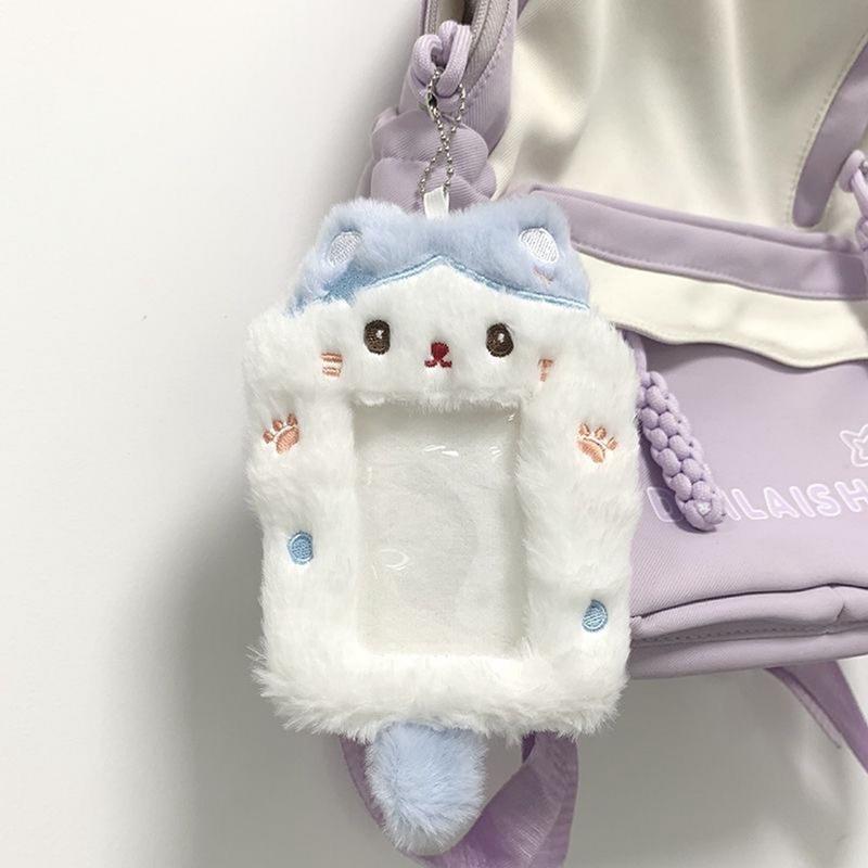 Lolita krajkový držák na fotokarty Ručně vyrobený držák na karty pro 3palcové idolové karty Fotografie Anime odznaky Displej Klíčenka Závěsná taška Přívěsek