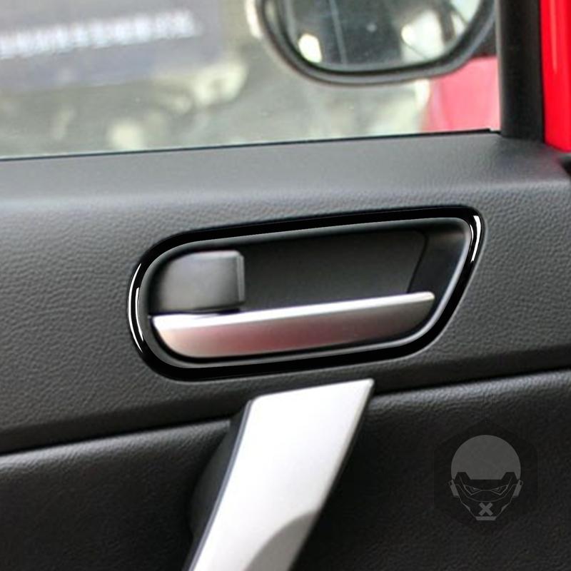 Car Doors Handle Pull Sets Panel Piano Black Sticker For Mazda 3 Axela 2010-2013 Mazdaspeed 3 Mazda3 Interior Accessories
