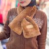 Autumn And Winter New Plush Imitation Rabbit Hair Pearl Buttons Fur Scarve Solid Colour Versatile Scarve Fashion Women's Scarve