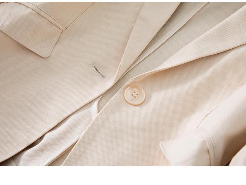 White Korean Slim-Fit Women's Blazer - Spring/Summer 2025