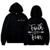2026 Faith Over Fear Printed Hooded Sweatshirt - Unisex Casual Long-Sleeved Hooded Sweatshirt - Hip-Hop Style Harajuku Hooded
