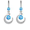 He Cheng 2023 Star & Moon Teardrop Diamond Earrings