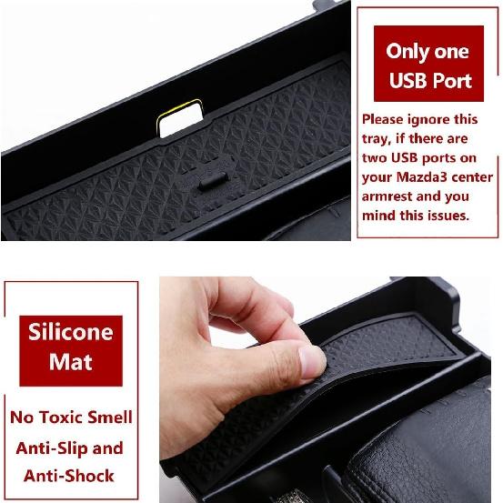For Center Console Organizer Tray -2025- For MAZDA3 Center Armrest Box