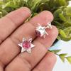 Pink Tourmaline Gemstone Earrings, Handmade 925 Solid Sterling Silver Jewelry, Meditation Earrings Jewelry For Women