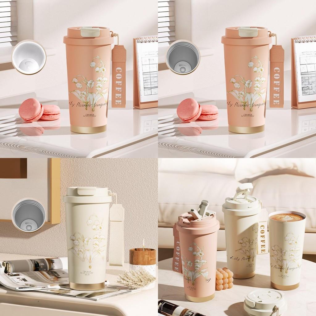 Convallaria Flower Insulated Water Bottle With Stainless Steel Vacuum For Travel And Gifts