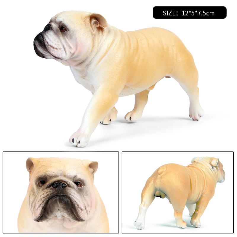 Oenux Lovely French Bulldog Animals Cute Puppy Sleep Lazy Dog Action Figures Model Figurine PVC Home Decoration Education Toy