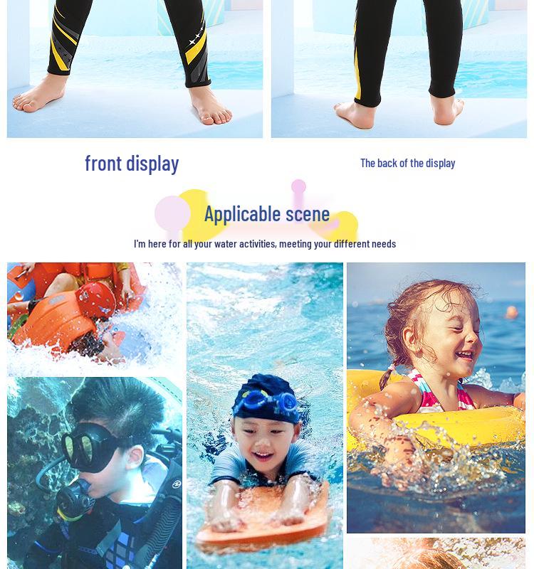 2.5mm Kids Long Sleeve Wetsuit - Warm, Quick Dry, Sun Protection Swimwear for Medium & Large Children