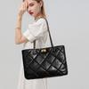 Rhombus Chain Bag, Underarm Leather Shoulder Bag, Women's Head Layer, Sheepskin, High-end Sense, Large-capacity Tote Bag.