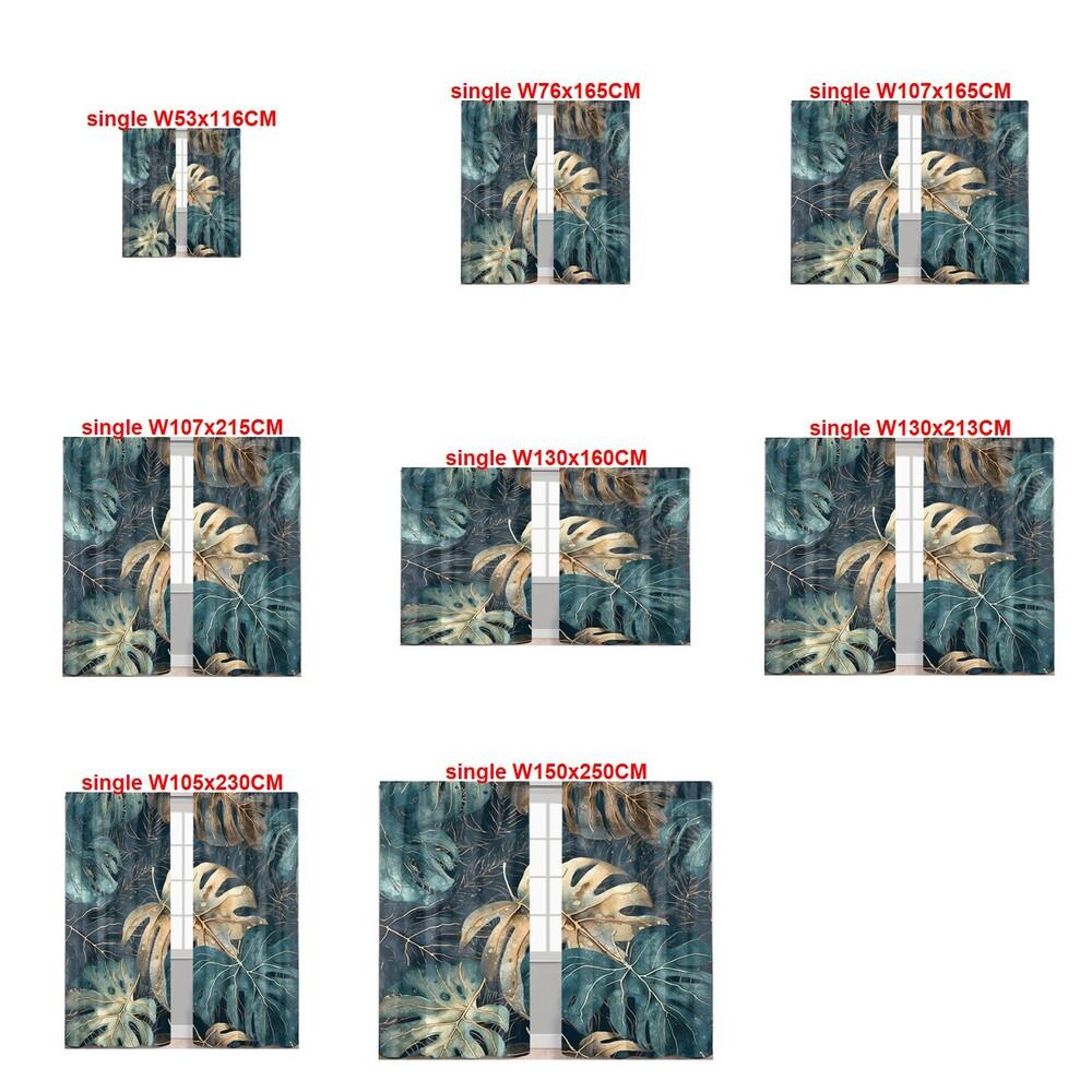 2D Flat Printing 2pcs Curtain Window Drapes Bamboo Serenity Scene Digital Printed Polyester Drapes Festive Wall Decor Perfect