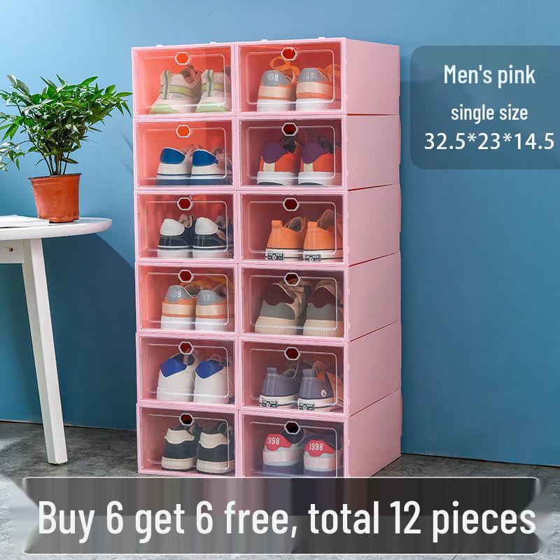 Foldable Transparent Shoe Box - Space-Saving, Dustproof & Moisture-Proof Storage Solution