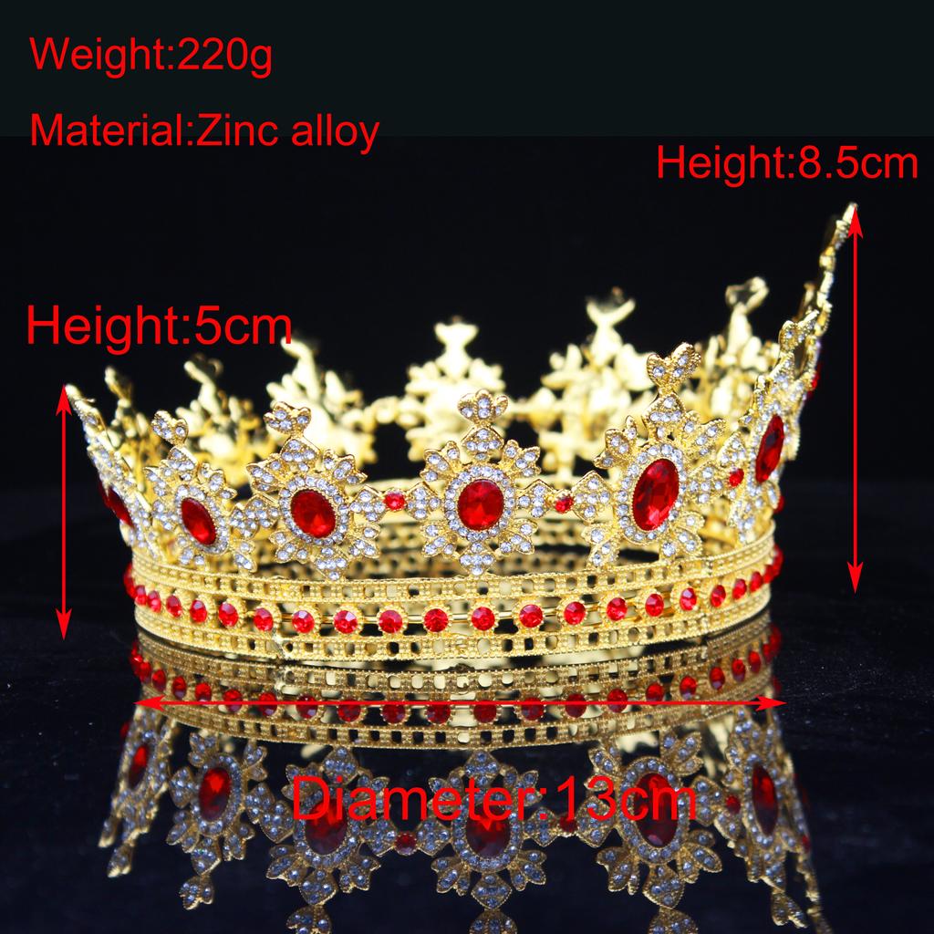 Crystal Queen King Tiaras And Crowns Bridal Diadem Women Pageant Prom Hair Ornaments Wedding Bride Headpiece Jewelry Accessories