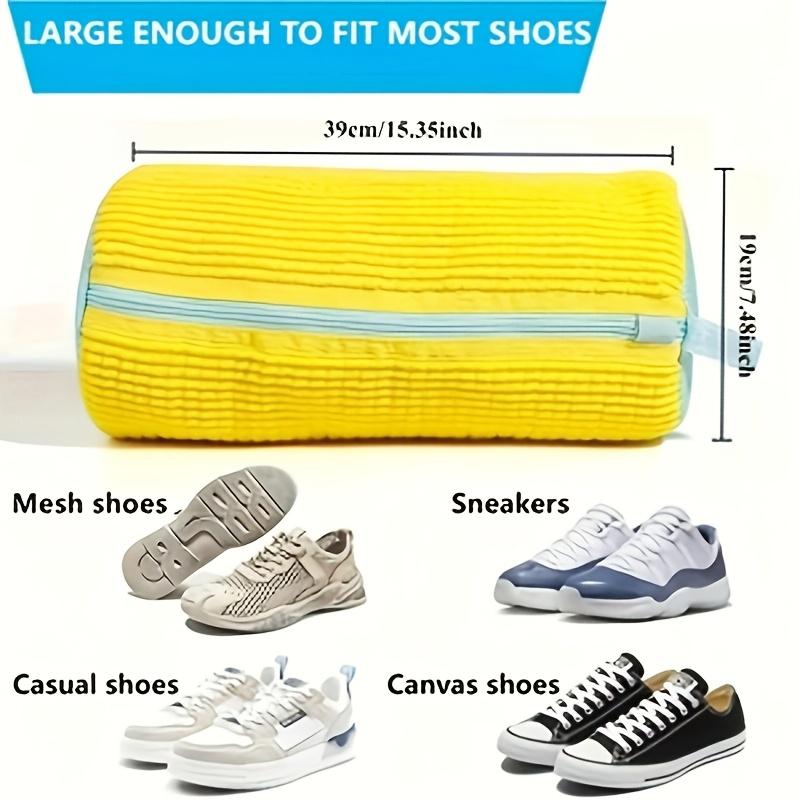 Shoe Washing Bag for Washing Machine Durable Zipper Reusable Sneaker Laundry Bag, Oval Protective Laundry Bag for Sneakers,  Laundry Bag, Washing Bag