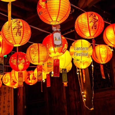 2026 New Year Luminous Paper Lanterns for Community Outdoor Festival Decoration