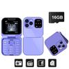 2025 I16 PRO MAX 4G Mini Fold Mobile Phone 2 SIM Card Speed Dial Video Player Magic Voice Blacklist Small Flip Cellphone Type-C