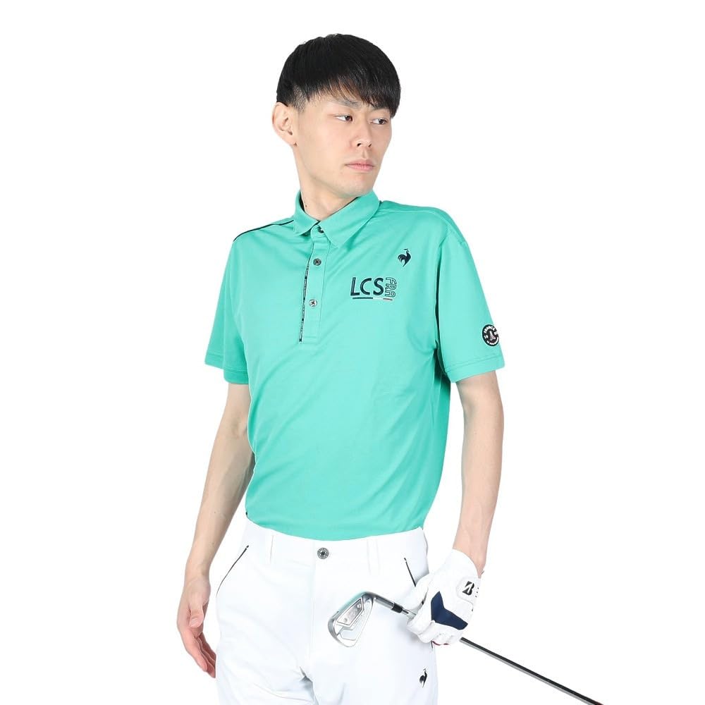 

Рубашка с коротким рукавом Coq Sportif Basic Simple Sweat Absorbing Quick Dry Stretch Sunscreen Golf QGMXJA02 GR00 [Le Golf] [Stretch Forcer] UPF50+ Men s