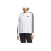 Adidas Essentials Plus Casual Versatile Simple Comfortable Long Sleeve Drop Shoulder T-Shirt Women Tops White JW4496