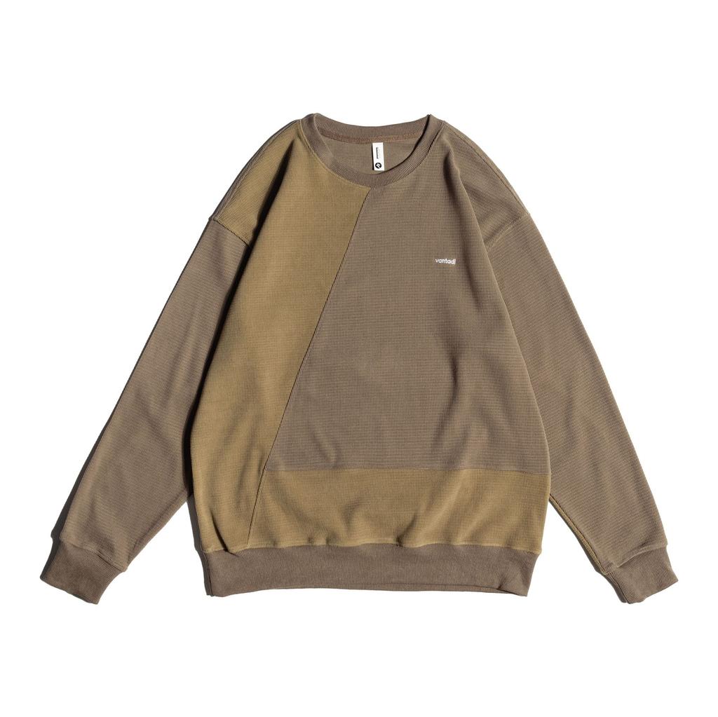 Splicing Contrasting Sweater Men'S Heavy Men'S Clothing Large Size Men'S Trendy Brand Round Neck Clothes Season Long Sleeves