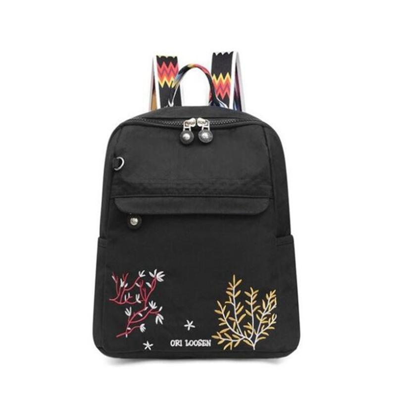 embroidered backpack