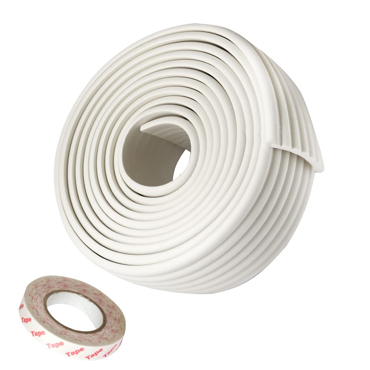 

Shiawase Warehouse Baby Corner Baby Corner Safety Injury Tape Safety Goods Cushion, Guard, Corrugated, 5m, Material, Prevention, Daycare, Double-Sided белый