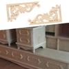 Ecke Holz geschnitzt Einlage Applikation Rahmen Möbel Handwerk Dekorativ Unbemalt