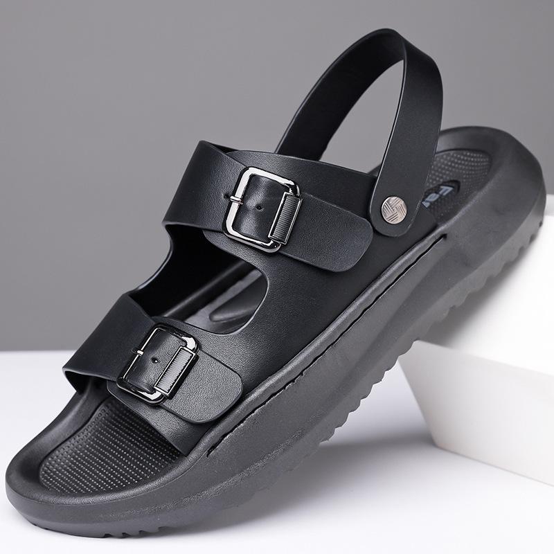 Fashion New Anti-slip Driving Flip-flops for Men Summer New Buckle Designer Sandals Men Outdoor Fashion Casual Platform Beach Shoes Male