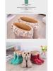 Women's Non-Slip Short Rain Boots - Fashionable, Warm, Low-Cut Rubber with Velvet, One-Piece Design