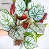 Artificial Green Plants, Home Decor Fake Plants Green Leaves Home Garden Room Decoration Wedding Decor