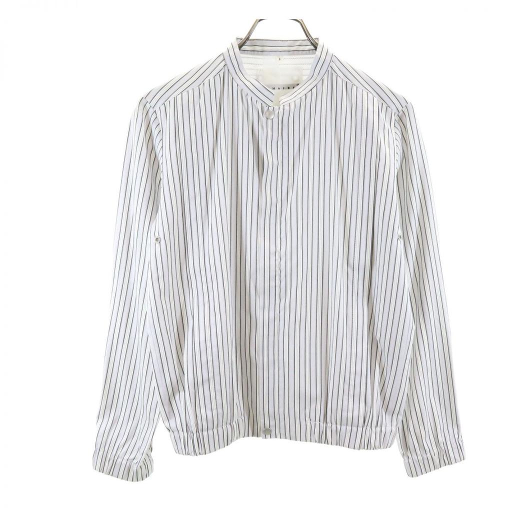 LEMAIRE made in Japan stripe cotton Zip jacket 1 White system Men's Used