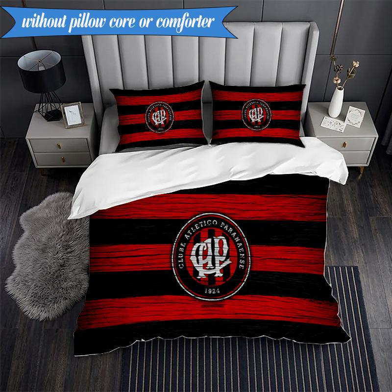 3PCS Athletico Football Club Printed Soft Bedding Set,Including 1pc Duvet Cover And 2pcs Pillowcases Perfect for Bedroom, Dormitory, Fan Gift