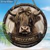 Wooden Hanging Decorative Signs, ”welcome"sign, Indoor or Garden Decorations, 2D Flat Pendants, Housewarming Gifts for Friends