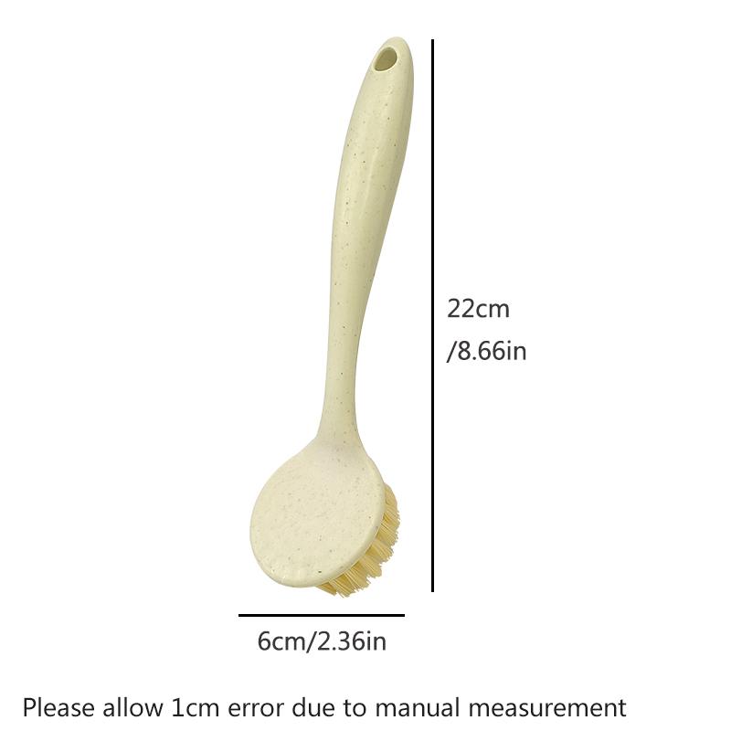 Long-handled pot brush, kitchen cleaning brush, washing dishes, dishes and tableware, easily removes stains