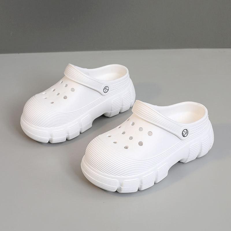 ZB slippers new summer outer wear thick-soled soft-soled two hole shoes increase height