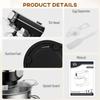 Stand Mixer, 6L 1400W Tilt-Head Food Mixer with 11 Speeds, Pulse & Fermentation Function, LED Display, Black