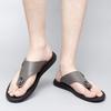 2024 Summer Men's Flip Flops Handmade Leather Slippers Fashion Men's Flip-flops Outdoor Breathable Comfortable Simple Sandals