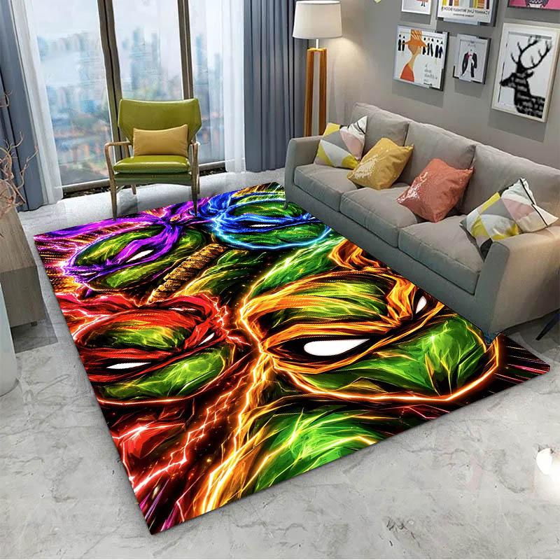 T-Teenages-mutant-Ninjas-Turtles Film Movie 3D Carpet Rug Art for Room Decor Home KidsDoor Gift Kids Area Rug Non-slip Floor Mat