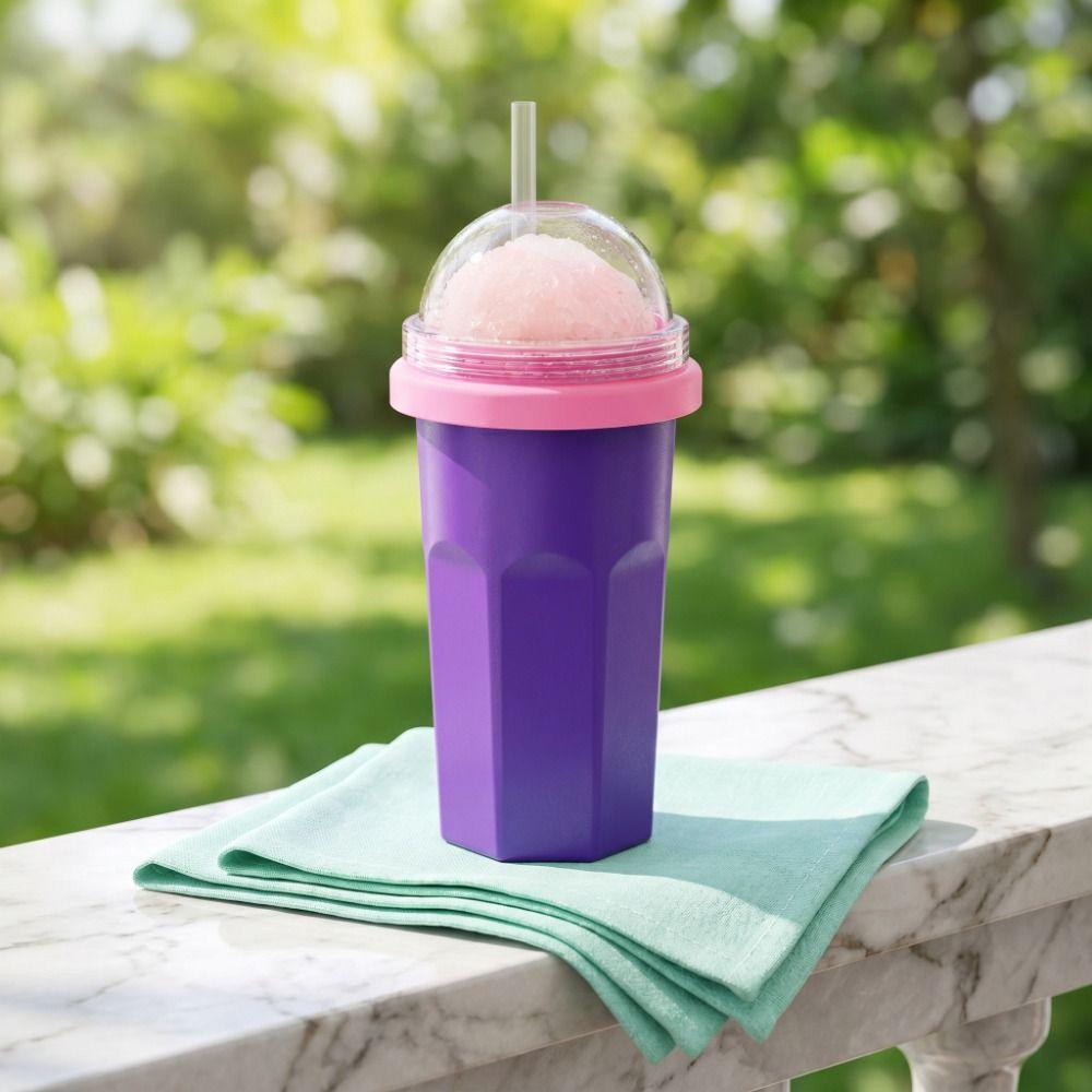 Leak Proof Slushy Maker Cup Large Capacity Ice Cream Maker Cup Food-grade Smoothie Cup  Summer Use