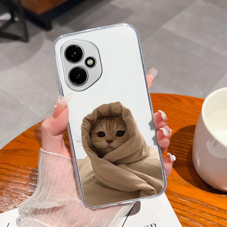 For Honor 400 Pro Lite 5G Case Pretty Flowers Transparent TPU Bumper Protective Cover For Honor400Pro Fundas Honor400Lite Coque