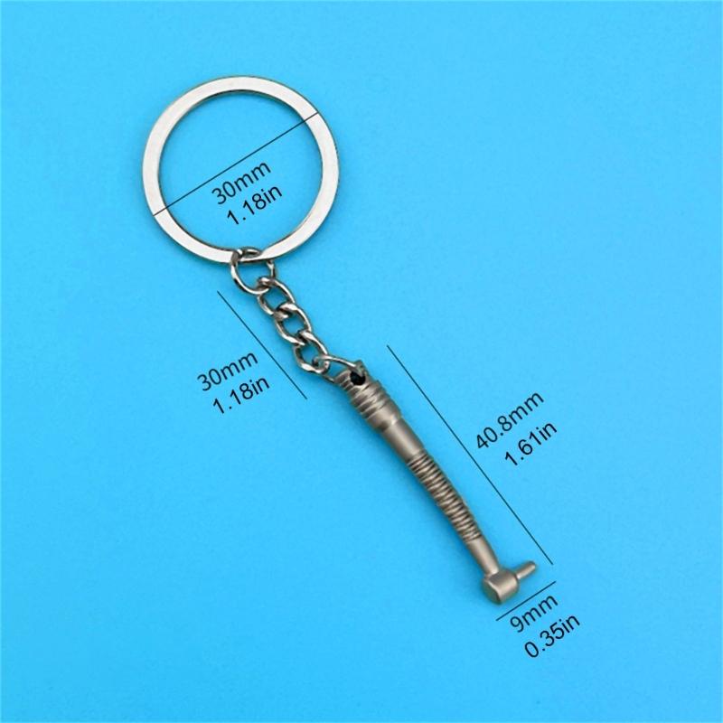 Sturdy Zinc Alloy Materials Tooth Shaped Keychain Charm Pendant Portable for Dental Professionals and Clinic Giveaways