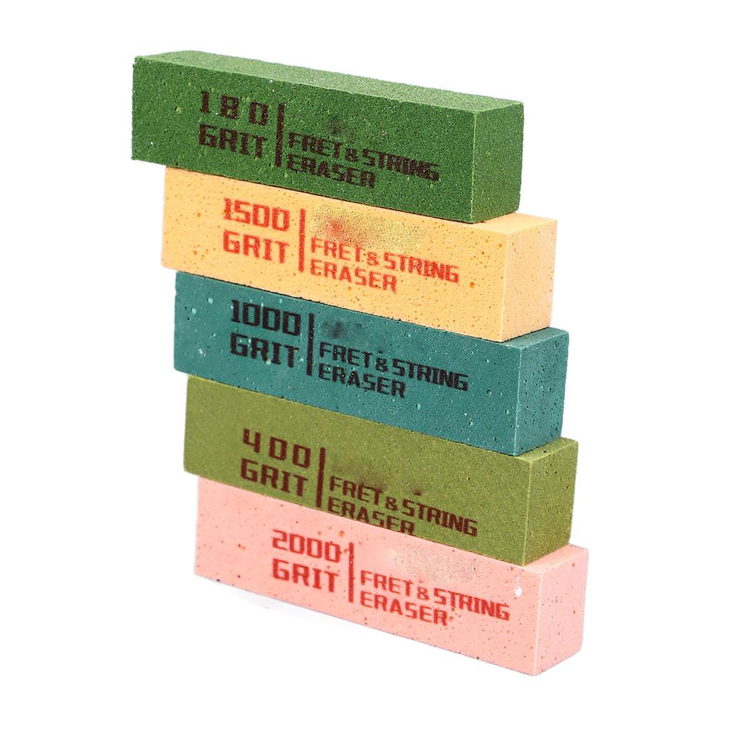 Guitar Fret Eraser String Rust Removal Polishing Cleaner Polish Tools Kit Set of 5