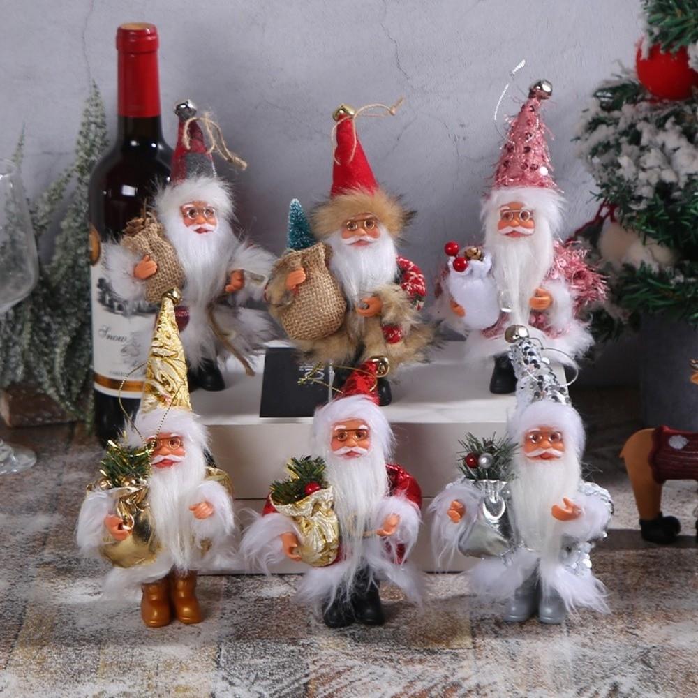 20cm Santa Claus Standing Ornament Christmas Tree Hanging Ornaments Holiday Decorations Christmas Decoration Santa Claus Doll